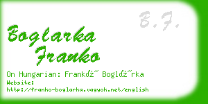 boglarka franko business card